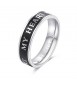 Anello Uomo Gioielli Sagapò For Love in acciaio 316L smalto nero My Heart sfv38c