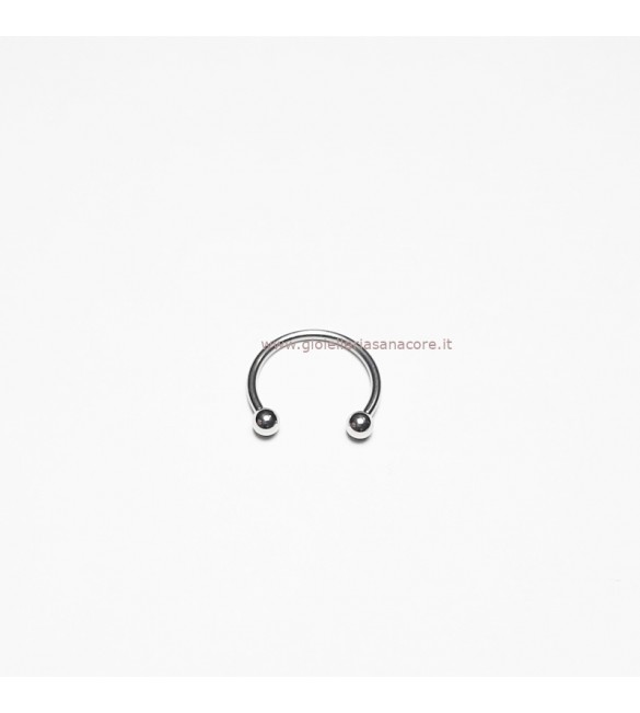 Body Piercing Helix Lobo Orecchio Circular Barbell Sfere Acciaio 14