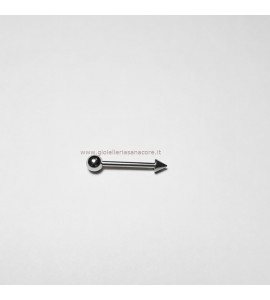 Body Piercing Lobo Orecchio Viso Barbell Sfera Punta Acciaio 24