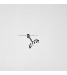 Body Piercing Lobo Orecchio Viso Barbell Sfera Spirale Acciaio 14