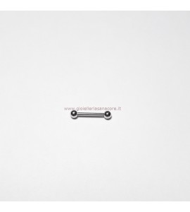 Body Piercing Lobo Orecchio Viso Barbell Sfere Acciaio 15