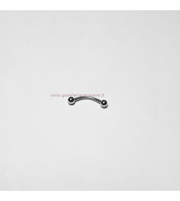 Body Piercing Orecchio Viso Curved Barbell Sfere Acciaio 15
