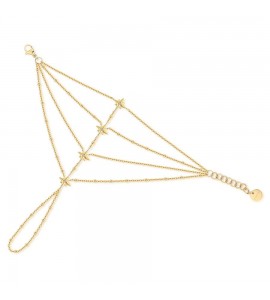 Bracciale Baciamano Donna Gioielli Brosway Chant in acciaio pvd oro con Stelle bah76