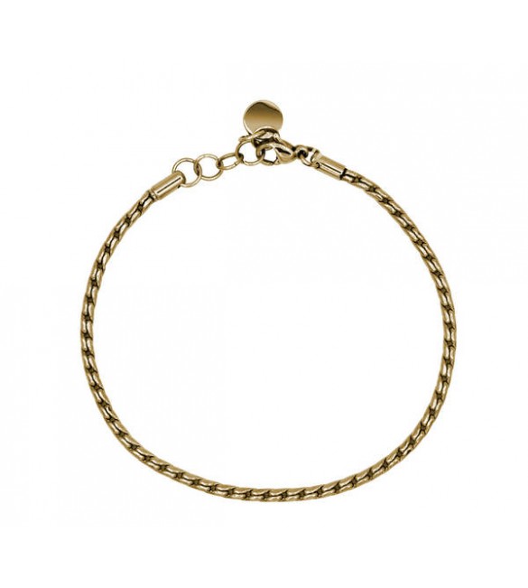 Bracciale Brosway base per Charm Très Jolie in acciaio 316L e pvd oro mm 180 bbr52