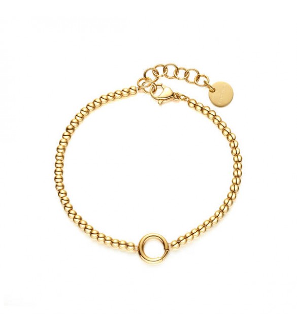 Bracciale Brosway base per Charm Très Jolie in acciaio 316L pvd oro Sfere bbr64