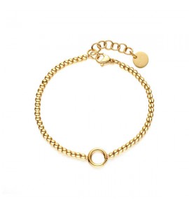 Bracciale Brosway base per Charm Très Jolie in acciaio 316L pvd oro Sfere bbr64