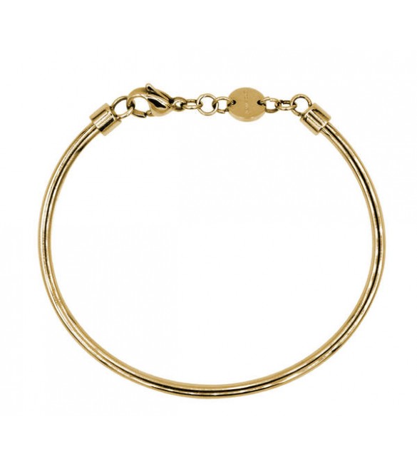 Bracciale Brosway base per Charm Très Jolie rigido in acciaio armonico e pvd oro diametro 57,5 mm bbr47