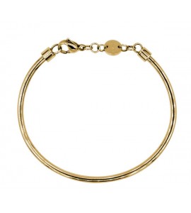 Bracciale Brosway base per Charm Très Jolie rigido in acciaio armonico e pvd oro diametro 57,5 mm bbr47