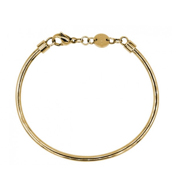 Bracciale Brosway base per Charm Très Jolie rigido in acciaio armonico e pvd oro diametro 65,5 mm bbr46