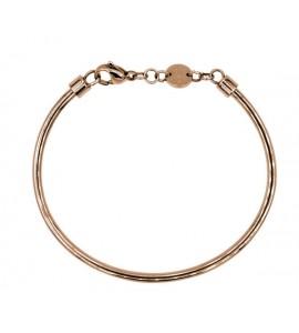 Bracciale Brosway base per Charm Très Jolie rigido in acciaio armonico e pvd oro rosa diametro 65,5 mm bbr48