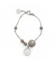 Bracciale Donna Gioielli Antica Murrina Mademoiselle con pendente Grigio br839a12