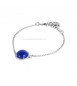 Bracciale Donna Gioielli Boccadamo Sharada in bronzo con cabochon blu rutilato e zirconi XBR808