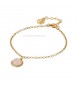Bracciale Donna Gioielli Boccadamo Sharada in bronzo con cabochon pendente rosa chiaro e zirconi XBR821D