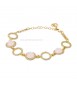 Bracciale Donna Gioielli Boccadamo Sharada in bronzo con cabochon rosa chiaro e zirconi alternati XBR823D