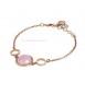 Bracciale Donna Gioielli Boccadamo Sharada in bronzo con cabochon rosa chiaro e zirconi xbr813rs