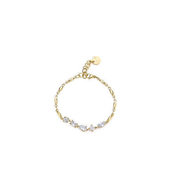 Bracciale Donna Gioielli Brosway Affinity in acciaio dorato con zirconi bff183