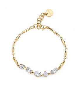 Bracciale Donna Gioielli Brosway Affinity in acciaio dorato con zirconi bff183