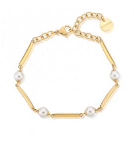 Bracciale Donna Gioielli Brosway Affinity in acciaio pvd oro con perle bff165