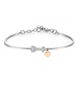 Bracciale Donna Gioielli Brosway Chakra in acciaio 316L con freccia e cristalli crystal bhk356