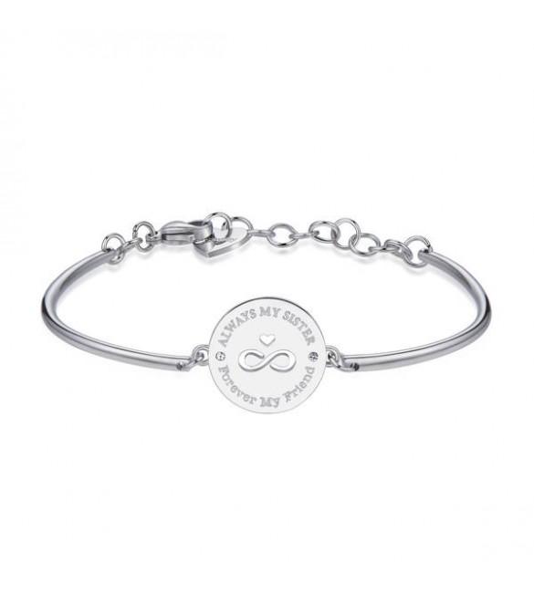 Bracciale Donna Gioielli Brosway Chakra in acciaio 316L con Infinito cristalli per la Sorella  bhk271
