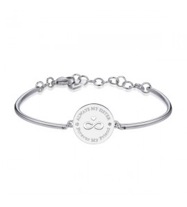 Bracciale Donna Gioielli Brosway Chakra in acciaio 316L con Infinito cristalli per la Sorella  bhk271