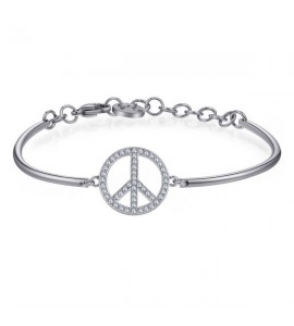 Bracciale Donna Gioielli Brosway Chakra in acciaio 316L con Pace e cristalli bhk268