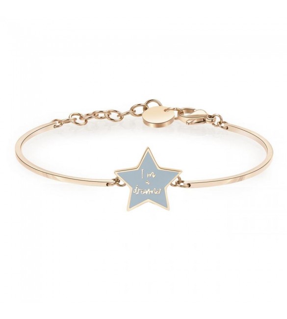 Bracciale Donna Gioielli Brosway Chakra in acciaio 316L con stella e smalto turchese bhk324