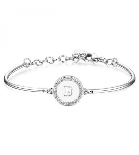 Bracciale Donna Gioielli Brosway Chakra in acciaio 316L lettera B bhk125