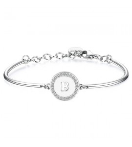 Bracciale Donna Gioielli Brosway Chakra in acciaio 316L lettera B bhk125