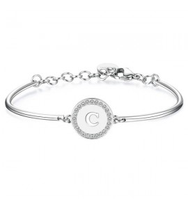 Bracciale Donna Gioielli Brosway Chakra in acciaio 316L lettera C bhk126