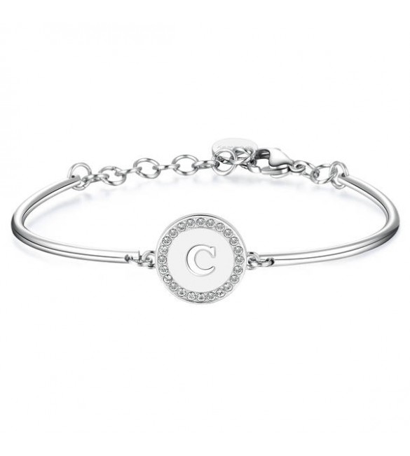 Bracciale Donna Gioielli Brosway Chakra in acciaio 316L lettera C bhk126