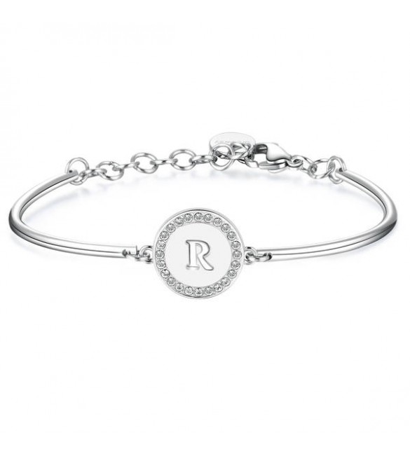 Bracciale Donna Gioielli Brosway Chakra in acciaio 316L lettera R bhk141