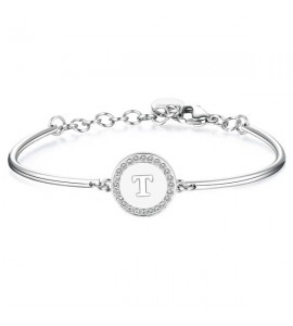 Bracciale Donna Gioielli Brosway Chakra in acciaio 316L lettera T bhk143