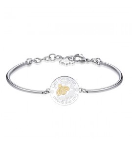 Bracciale Donna Gioielli Brosway Chakra in acciaio 316L pvd oro con Ape incisa bhk283
