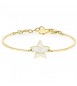 Bracciale Donna Gioielli Brosway Chakra in acciaio 316L pvd oro con stella e smalto bianco bhk323