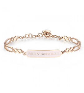 Bracciale Donna Gioielli Brosway Chakra in acciaio 316L pvd oro rosa con scritta bhk343