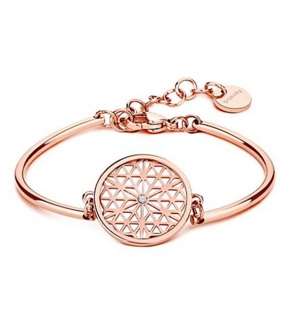 Bracciale Donna Gioielli Brosway Chakra in acciaio 316L pvd oro rosa Fiore Della Vita bhk57