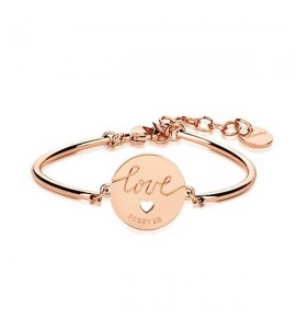 Bracciale Donna Gioielli Brosway Chakra in acciaio 316L pvd oro rosa Love bhk37