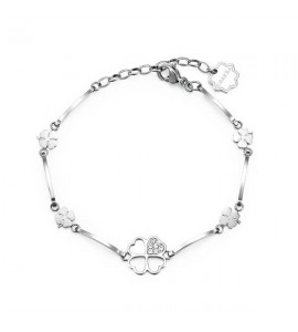 Bracciale Donna Gioielli Brosway Chakra in acciaio 316L Quadrifoglio bhkb011