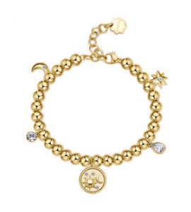 Bracciale Donna Gioielli Brosway Chakra in acciaio dorato Sole e Luna bhkb159