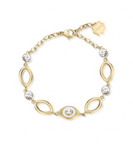 Bracciale Donna Gioielli Brosway Chakra in acciaio pvd oro Occhio di Rha bhkb126