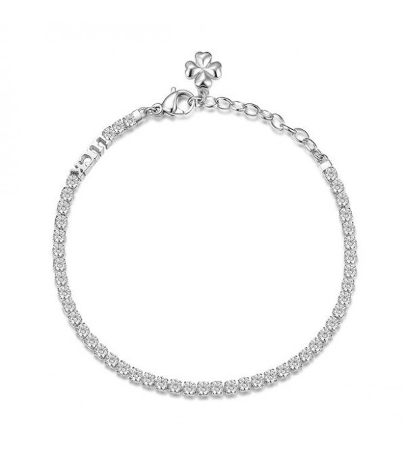 Bracciale Donna Gioielli Brosway Desideri in acciaio 316L con zirconi Fortuna bei016