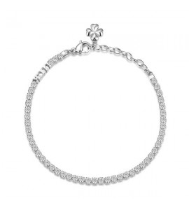 Bracciale Donna Gioielli Brosway Desideri in acciaio 316L con zirconi Fortuna bei016