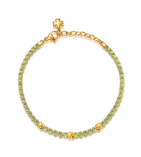 Bracciale Donna Gioielli Brosway Desideri in acciaio 316L pvd oro con zirconi Successo bei011