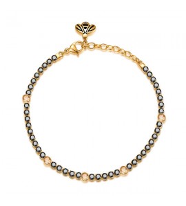 Bracciale Donna Gioielli Brosway Desideri in acciaio 316L pvd oro con zirconi Vitalità bei012