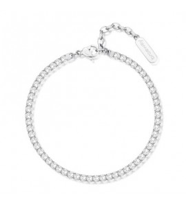 Bracciale Donna Gioielli Brosway Desideri in acciaio con zirconi bianchi Fortuna bei080