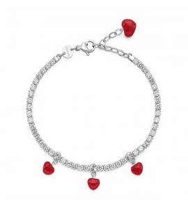 Bracciale Donna Gioielli Brosway Desideri in acciaio con zirconi e charm Fedeltà bei044