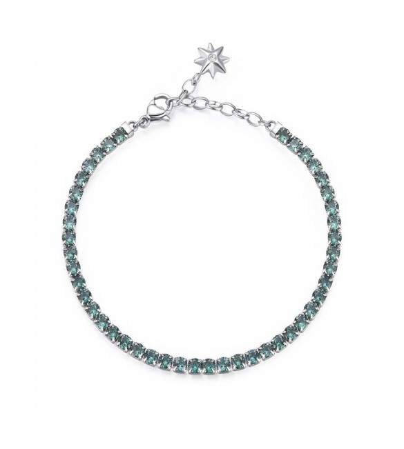 Bracciale Donna Gioielli Brosway Desideri in acciaio con zirconi green Equilibrio bei053