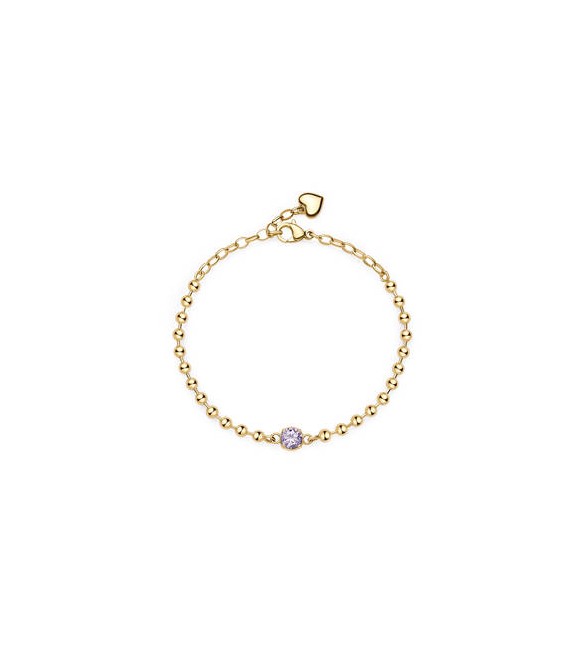 Bracciale Donna Gioielli Brosway Desideri in acciaio pvd oro con zirconi ametista Fadeltà bei086