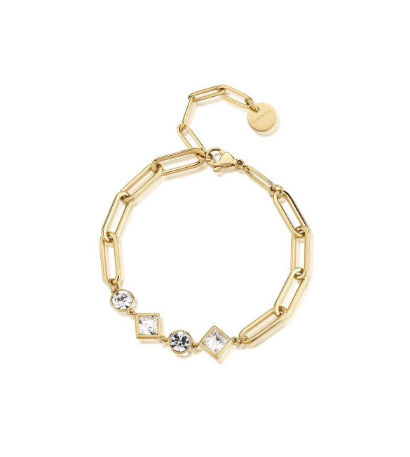 Bracciale Donna Gioielli Brosway Emphasis in acciaio pvd oro e cristalli crystal beh14